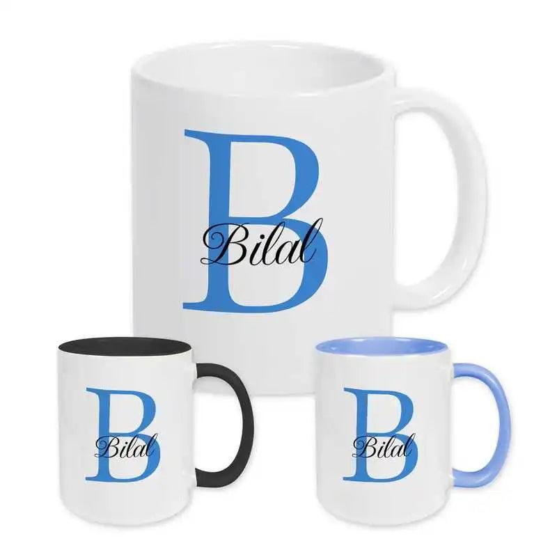Keramik Tasse mit Namen | Motiv 3 | Bilal - Druckerino