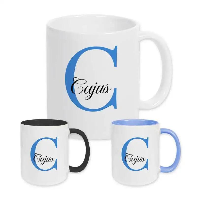 Keramik Tasse mit Namen | Motiv 3 | Cajus - Druckerino
