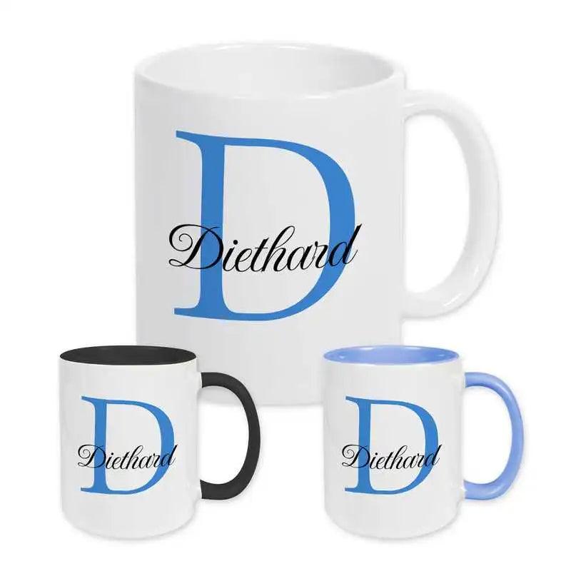 Keramik Tasse mit Namen | Motiv 3 | Diethard - Druckerino
