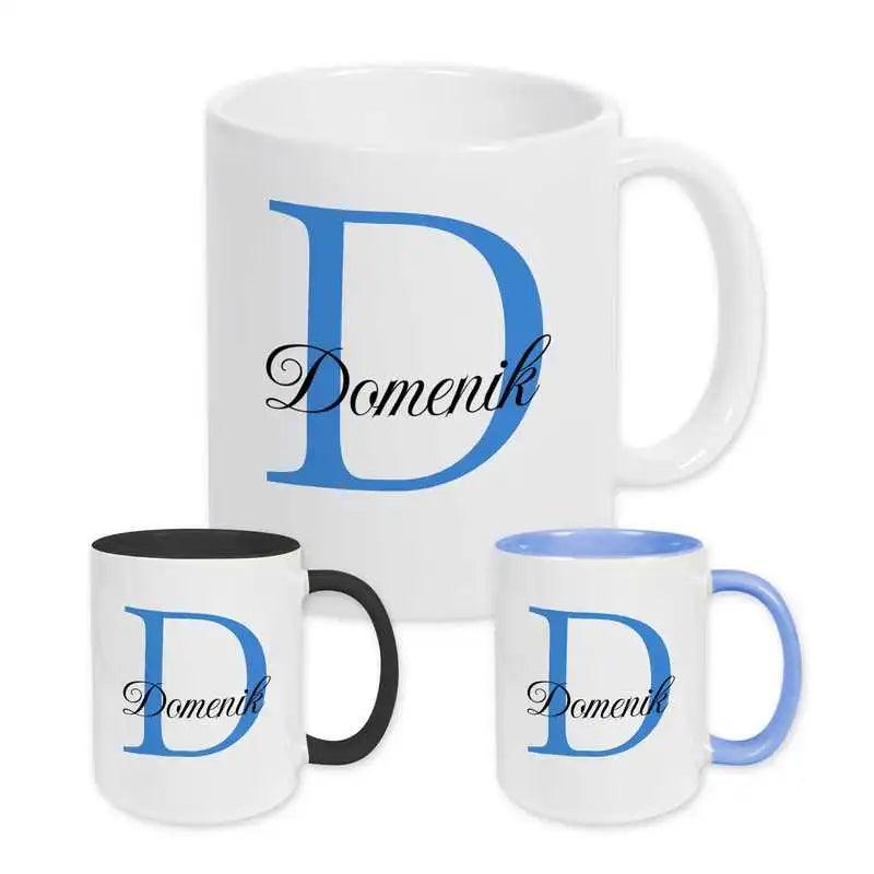 Keramik Tasse mit Namen | Motiv 3 | Domenik - Druckerino