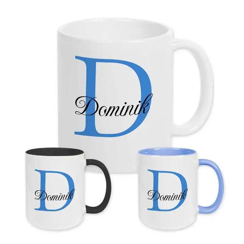 Keramik Tasse mit Namen | Motiv 3 | Dominik - Druckerino
