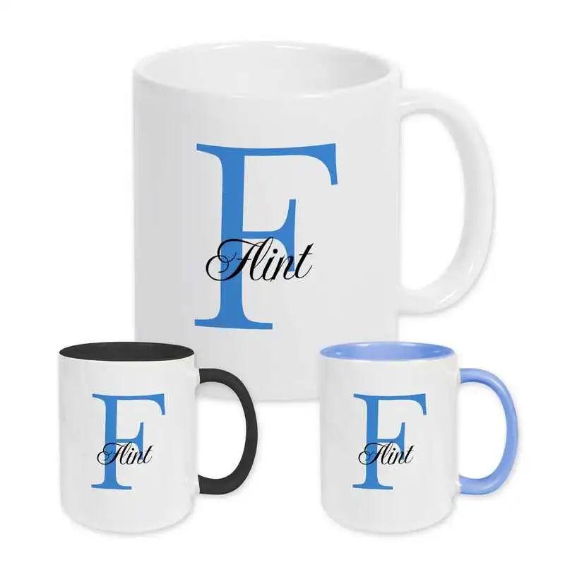 Keramik Tasse mit Namen | Motiv 3 | Flint - Druckerino