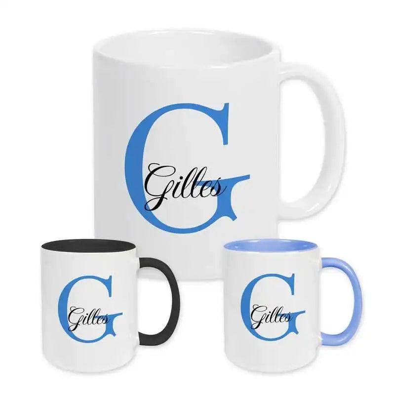 Keramik Tasse mit Namen | Motiv 3 | Gilles - Druckerino