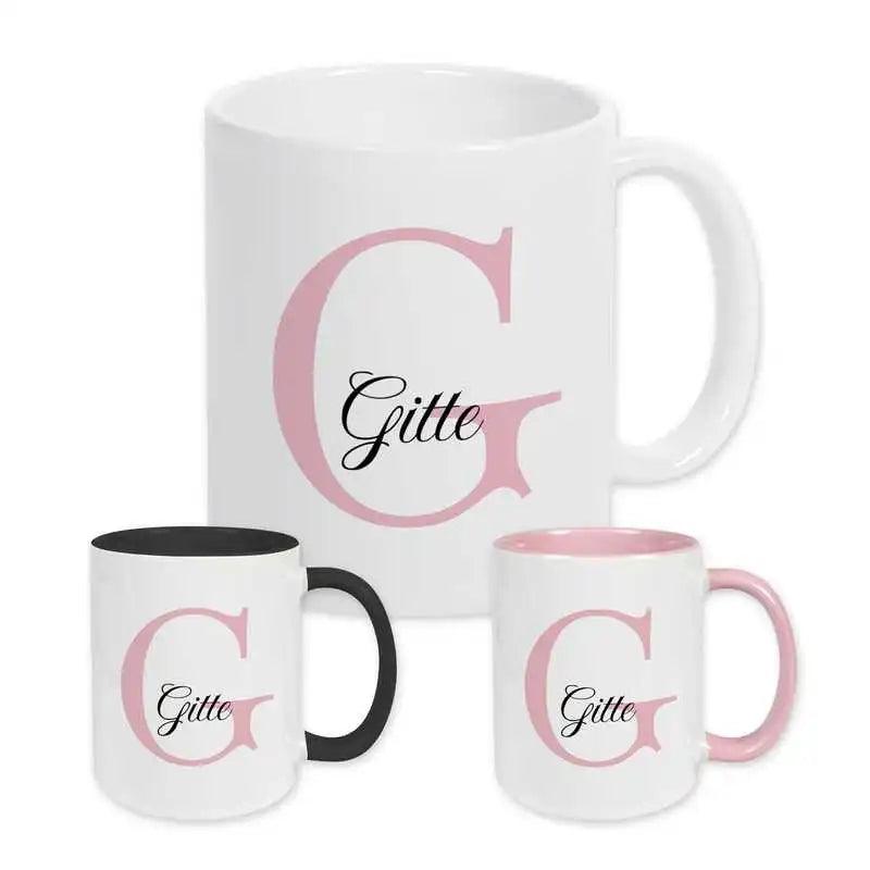 Keramik Tasse mit Namen | Motiv 3 | Gitte - Druckerino