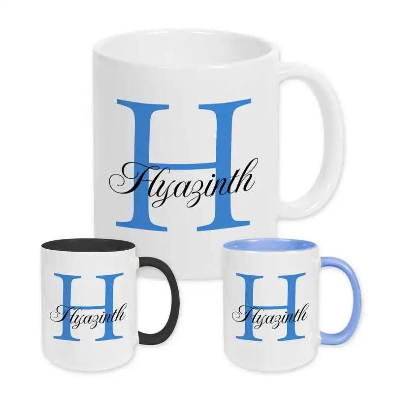 Keramik Tasse mit Namen | Motiv 3 | Hyazinth - Druckerino