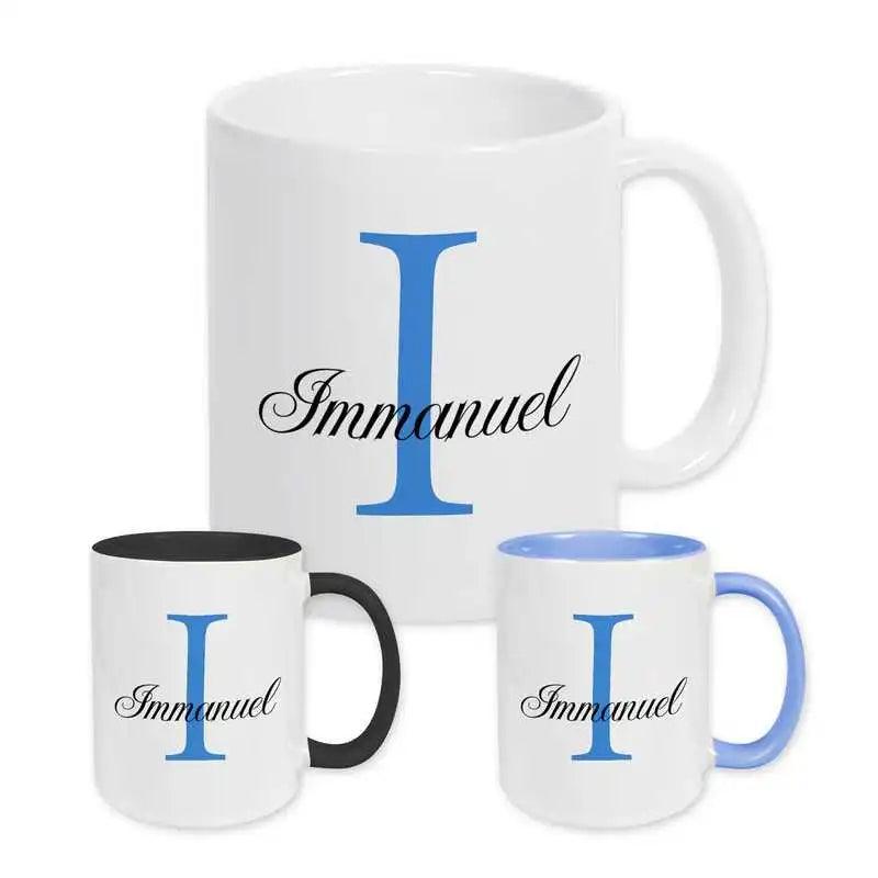 Keramik Tasse mit Namen | Motiv 3 | Immanuel - Druckerino