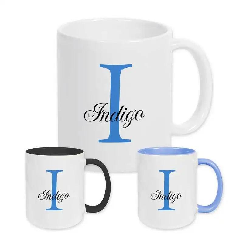 Keramik Tasse mit Namen | Motiv 3 | Indigo - Druckerino