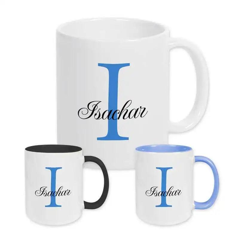 Keramik Tasse mit Namen | Motiv 3 | Isachar - Druckerino