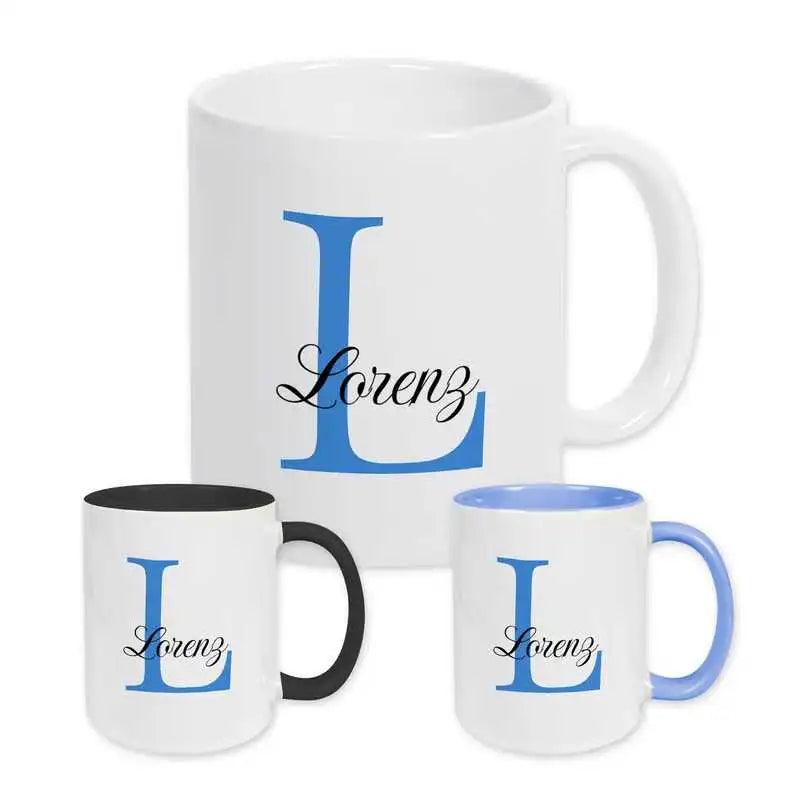 Keramik Tasse mit Namen | Motiv 3 | Lorenz - Druckerino