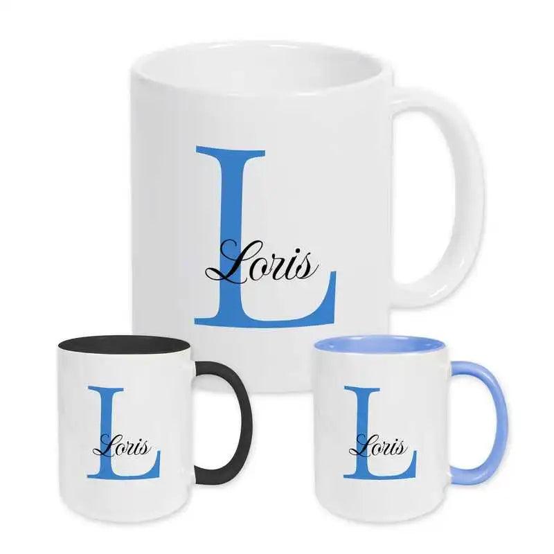 Keramik Tasse mit Namen | Motiv 3 | Loris - Druckerino