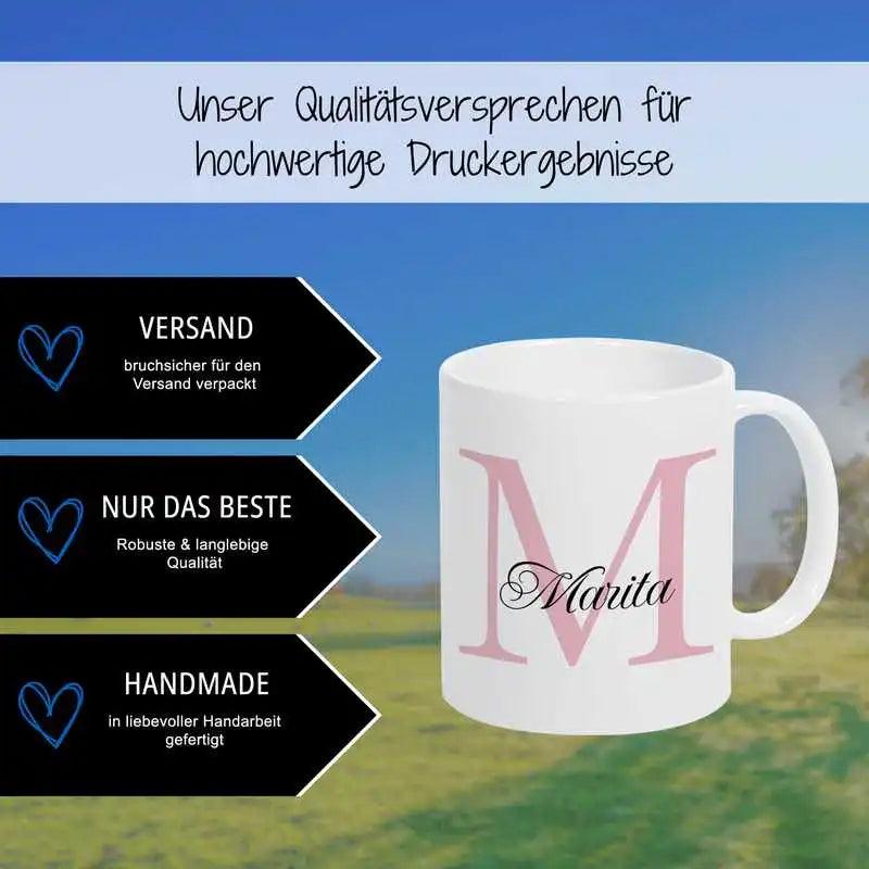Keramik Tasse mit Namen | Motiv 3 | Marita - Druckerino