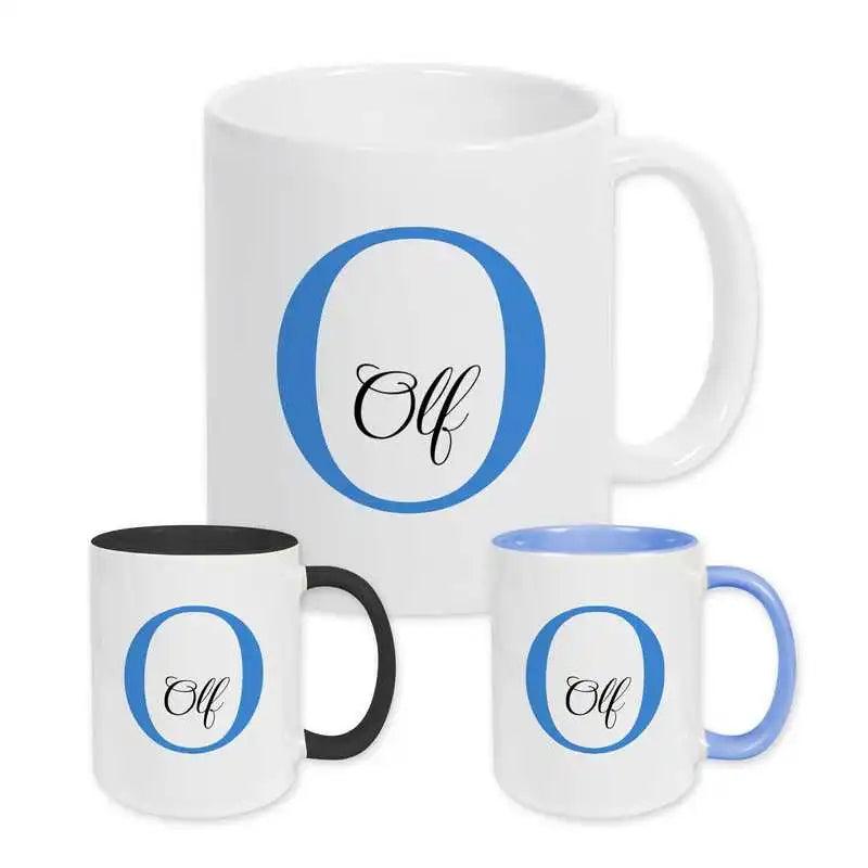 Keramik Tasse mit Namen | Motiv 3 | Olf - Druckerino