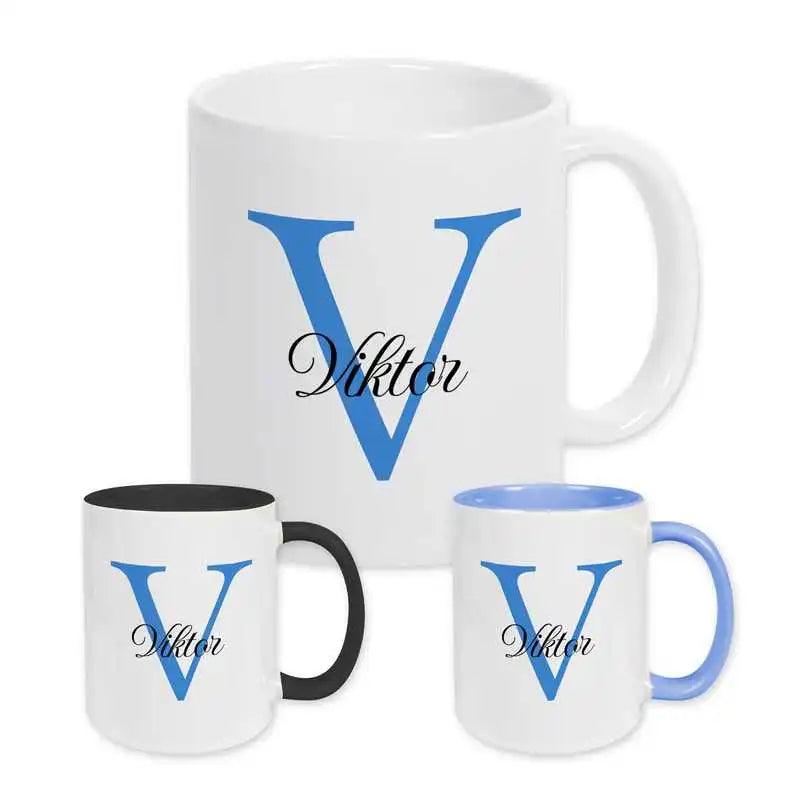 Keramik Tasse mit Namen | Motiv 3 | Viktor - Druckerino