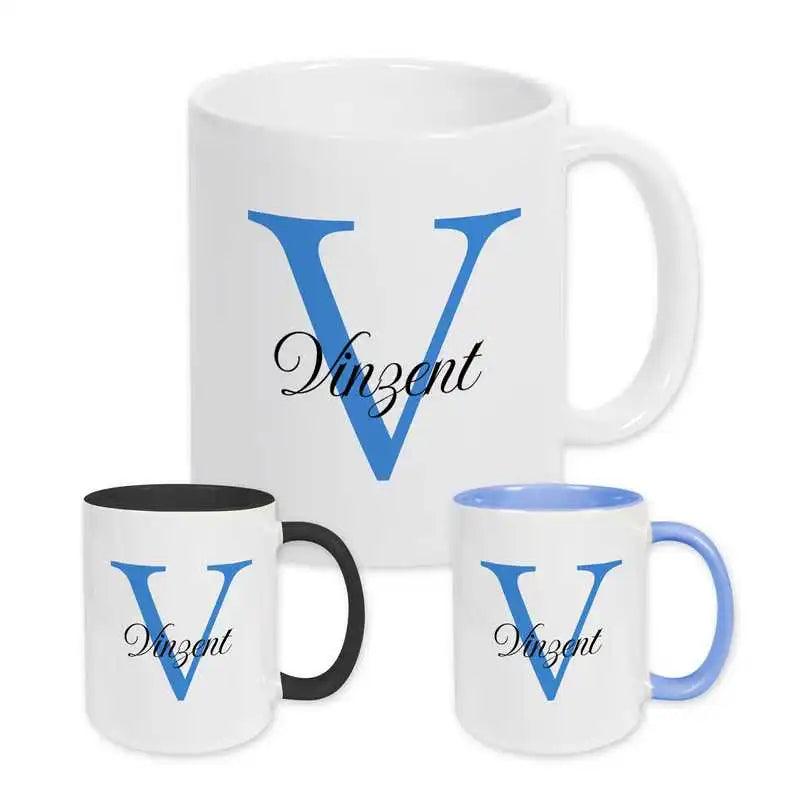 Keramik Tasse mit Namen | Motiv 3 | Vinzent - Druckerino