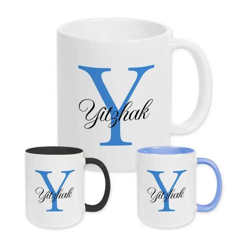 Keramik Tasse mit Namen | Motiv 3 | Yitzhak - Druckerino