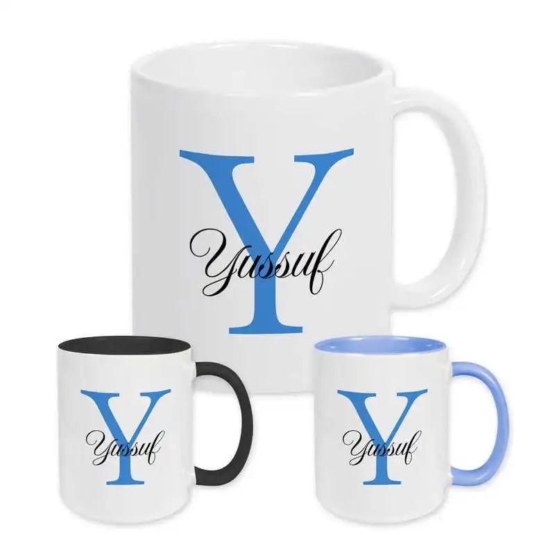 Keramik Tasse mit Namen | Motiv 3 | Yussuf - Druckerino