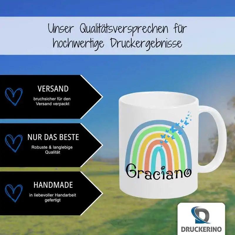 Keramik Tasse mit Namen | Motiv 4 | Graciano - Druckerino