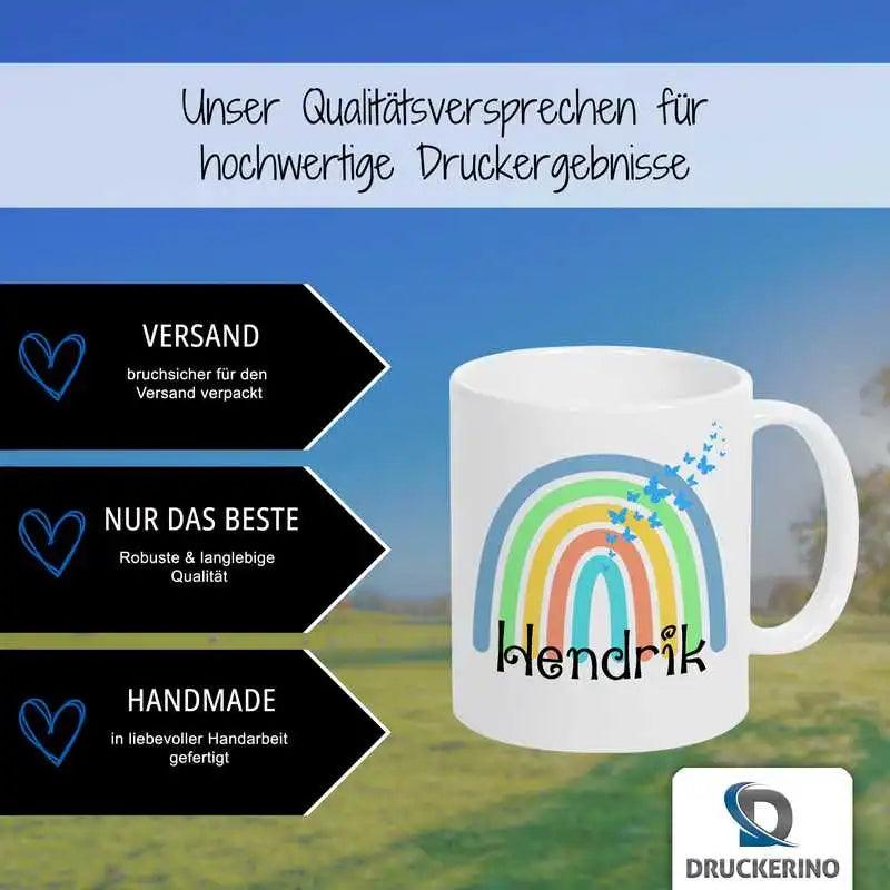 Keramik Tasse mit Namen | Motiv 4 | Hendrik - Druckerino