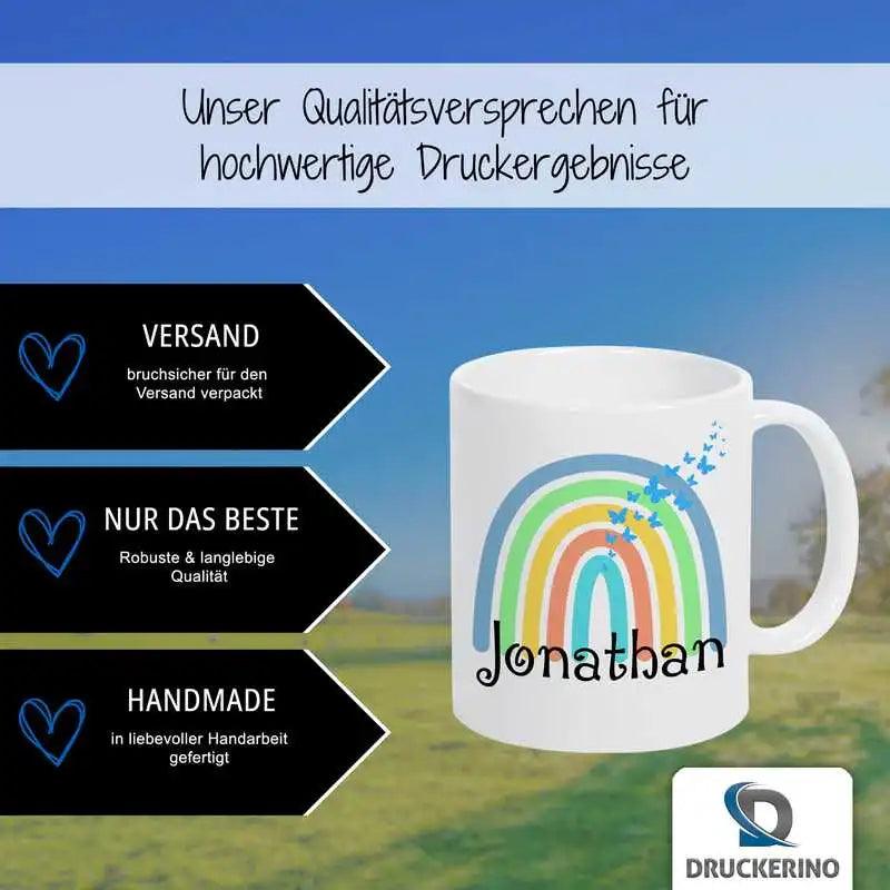 Keramik Tasse mit Namen | Motiv 4 | Jonathan - Druckerino