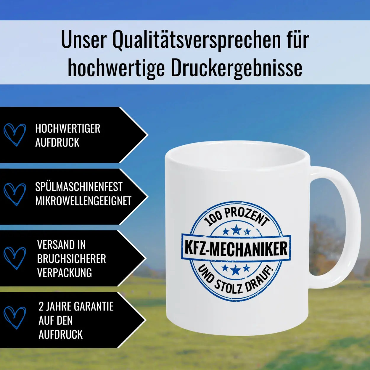 KFZ-Mechatroniker 100 Prozent Tasse - Druckerino