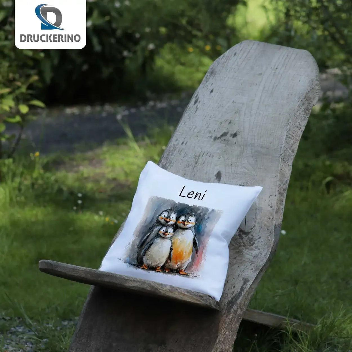 Kinder Kissen | Pinguin-Freunde 40x40 cm - Druckerino