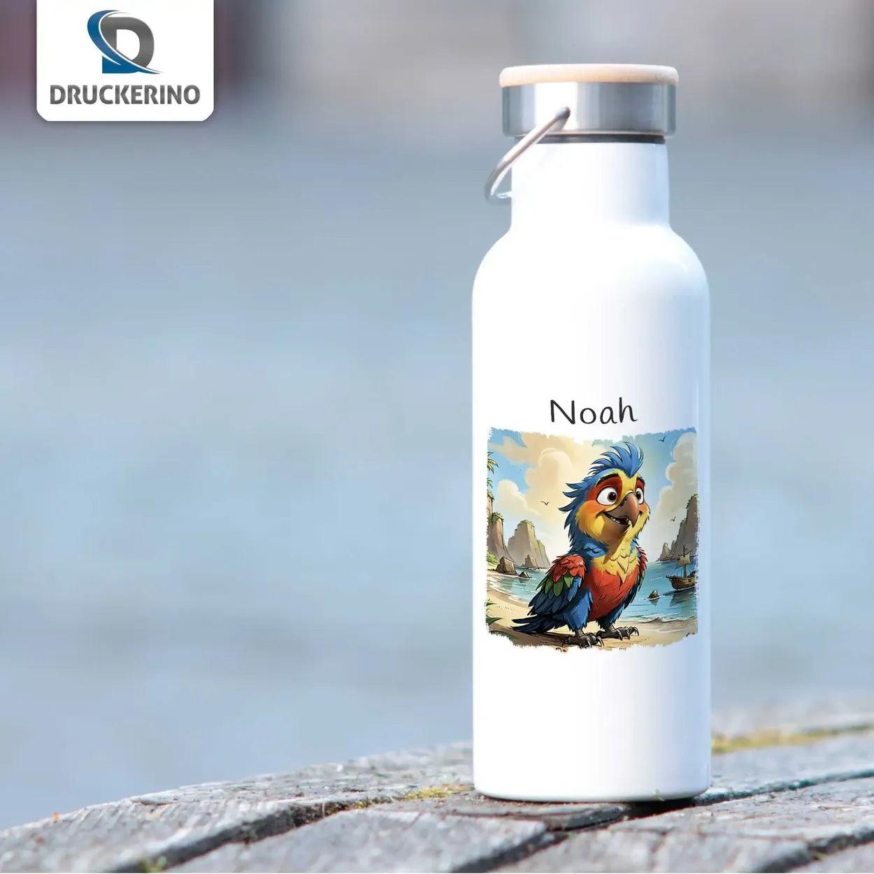 Kinder Trinkflasche Abenteuer-Piratenpapagei - Druckerino