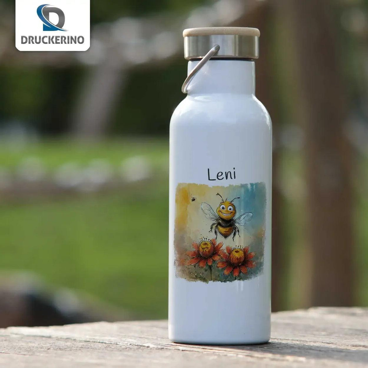 Kinder Trinkflasche Abenteuerbiene - Druckerino