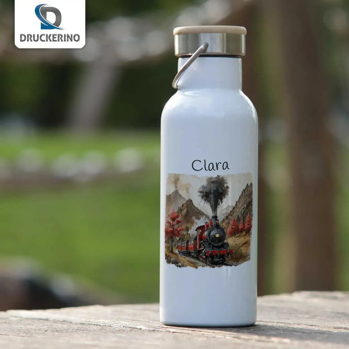 Kinder Trinkflasche Abenteuerzug - Druckerino