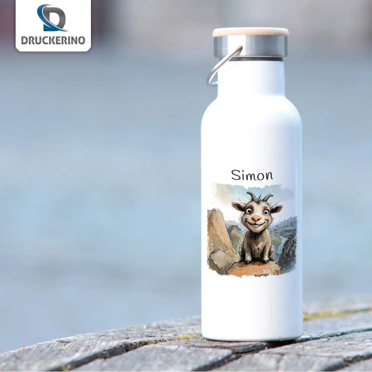 Kinder Trinkflasche Bergziege - Druckerino