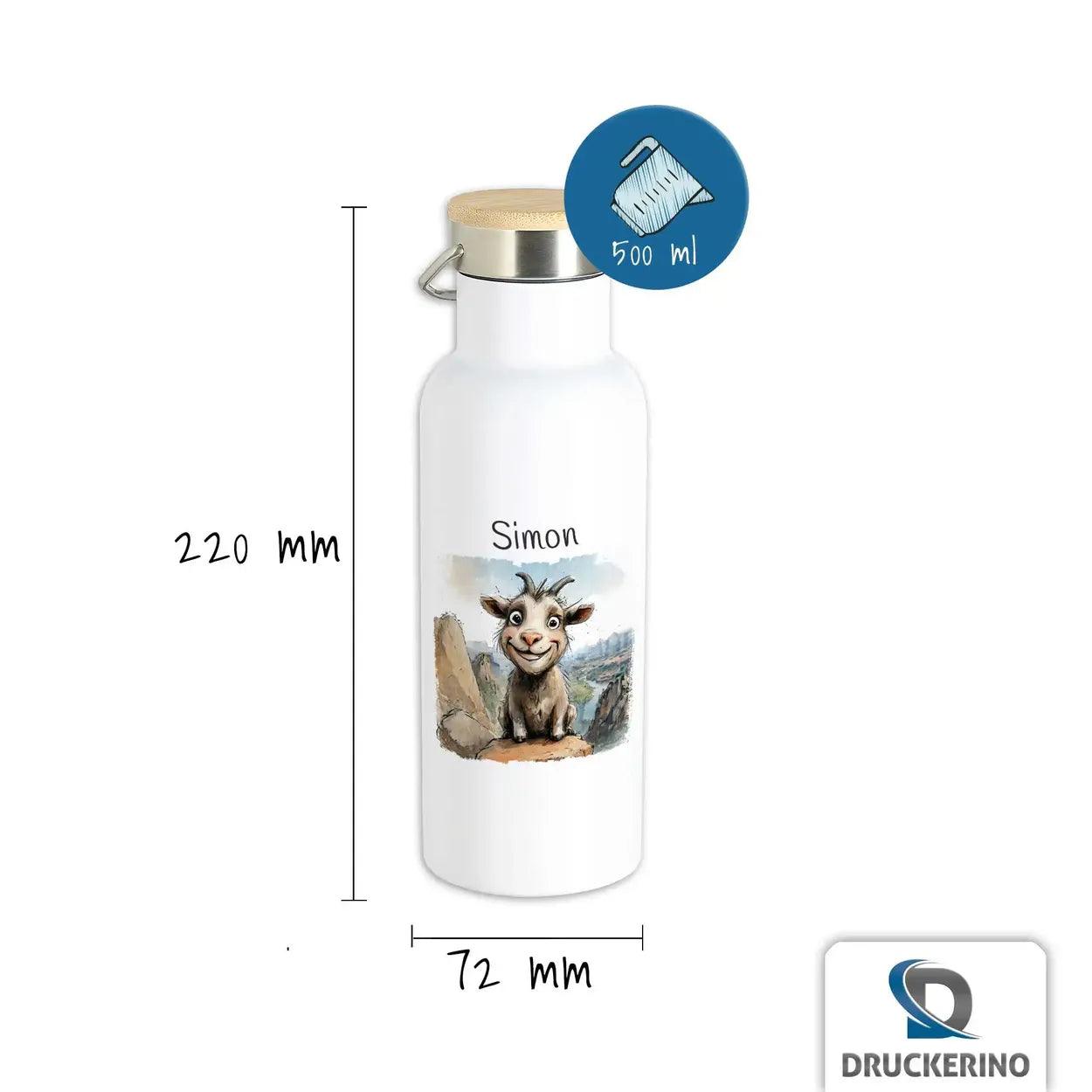 Kinder Trinkflasche Bergziege - Druckerino