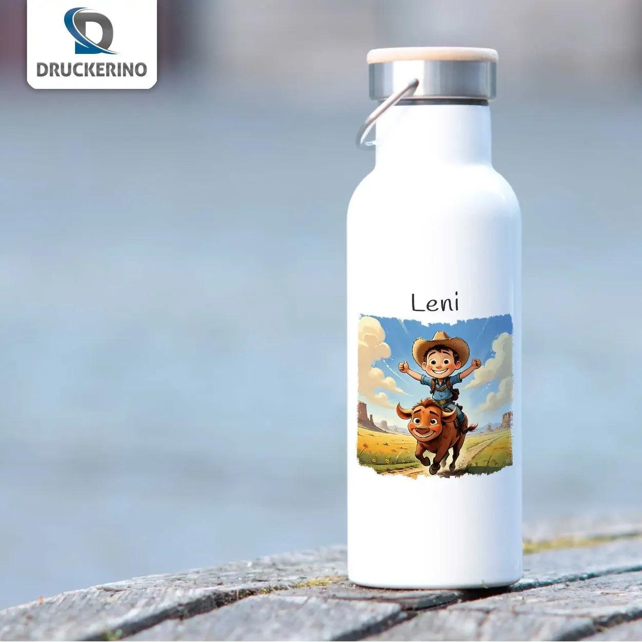 Kinder Trinkflasche Bullenbändiger - Druckerino