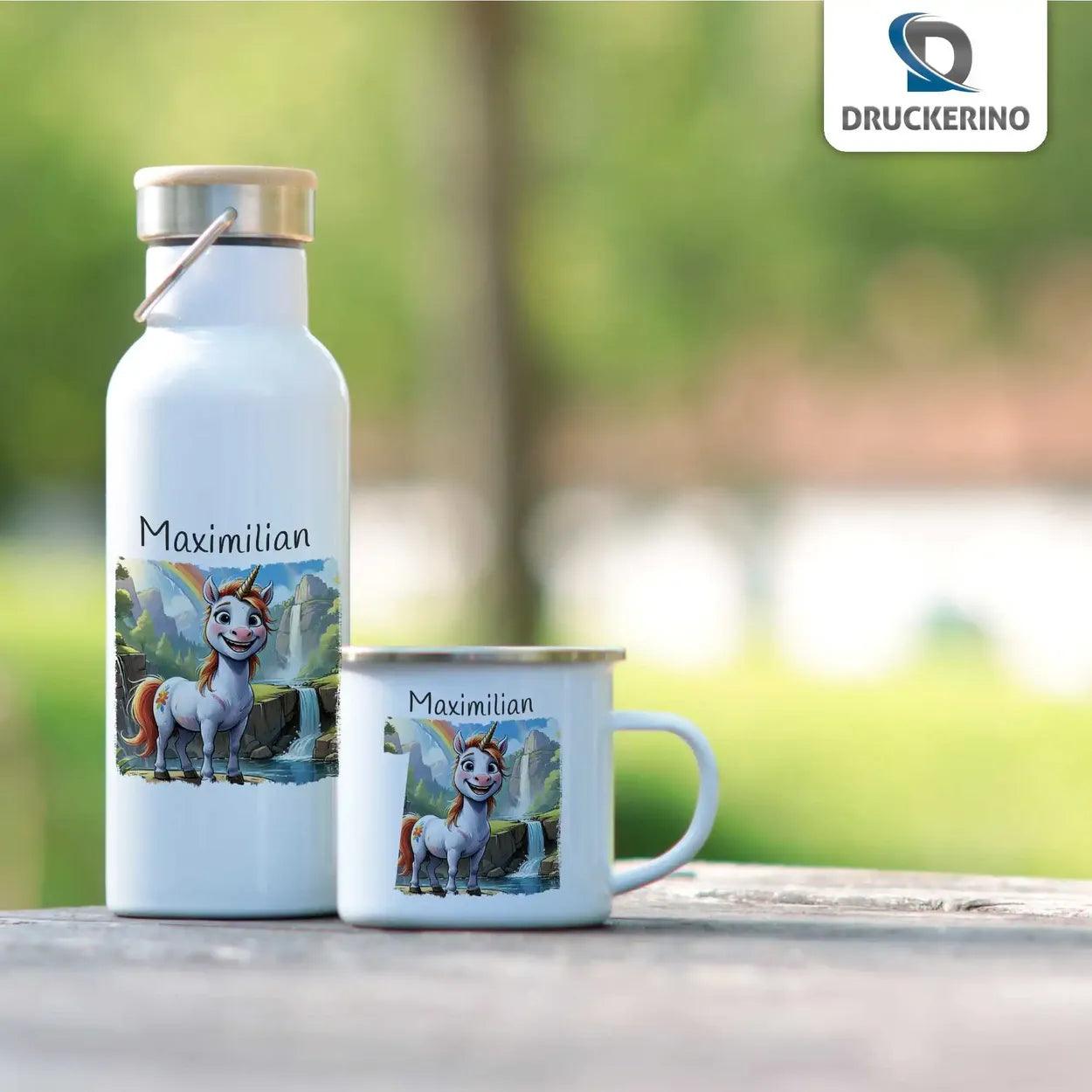 Kinder Trinkflasche Einhorn-Magie - Druckerino