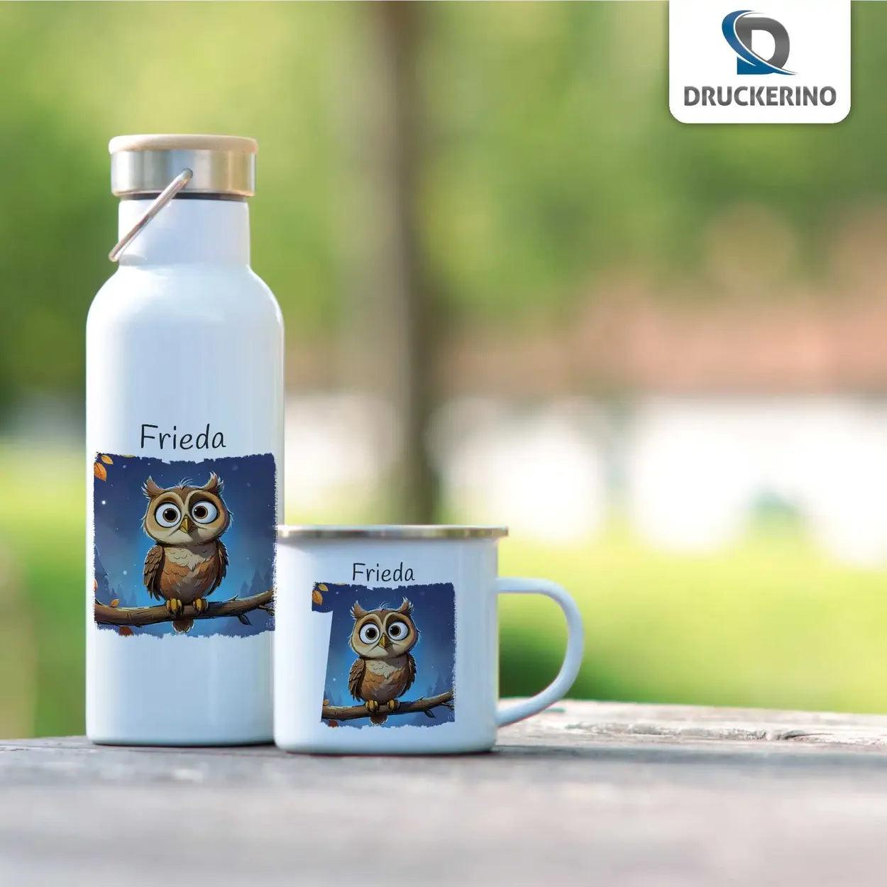 Kinder Trinkflasche Eulenabenteuer - Druckerino