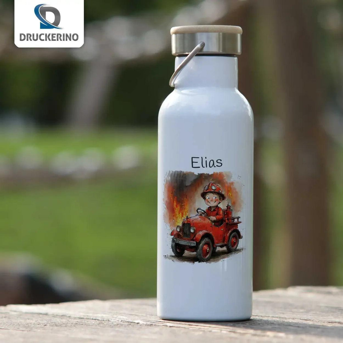Kinder Trinkflasche Feuerwehrhelden - Druckerino