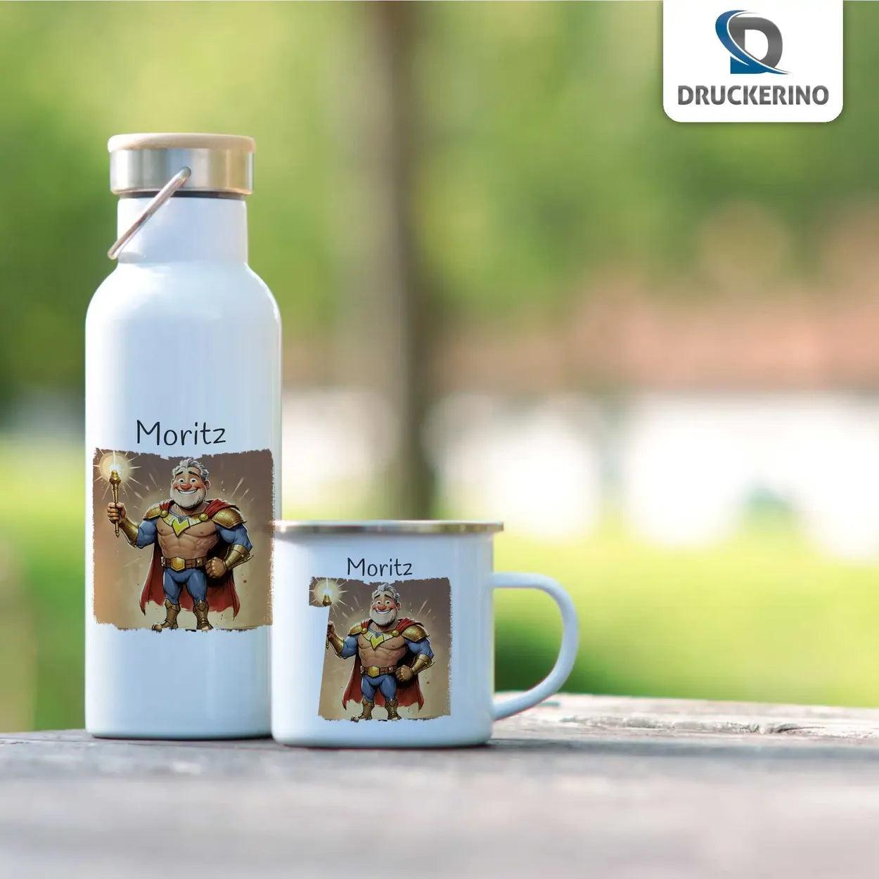 Kinder Trinkflasche Goldritter - Druckerino