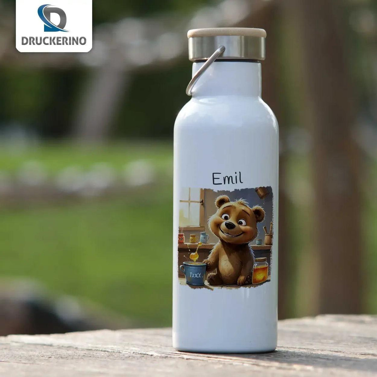 Kinder Trinkflasche Honig Bär - Druckerino