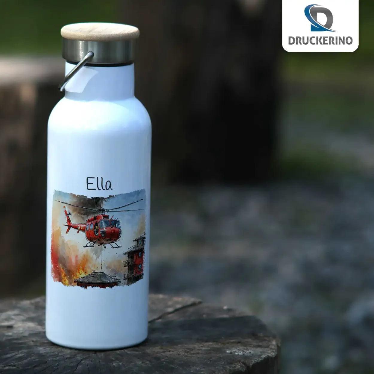 Kinder Trinkflasche Hubschrauber - Druckerino