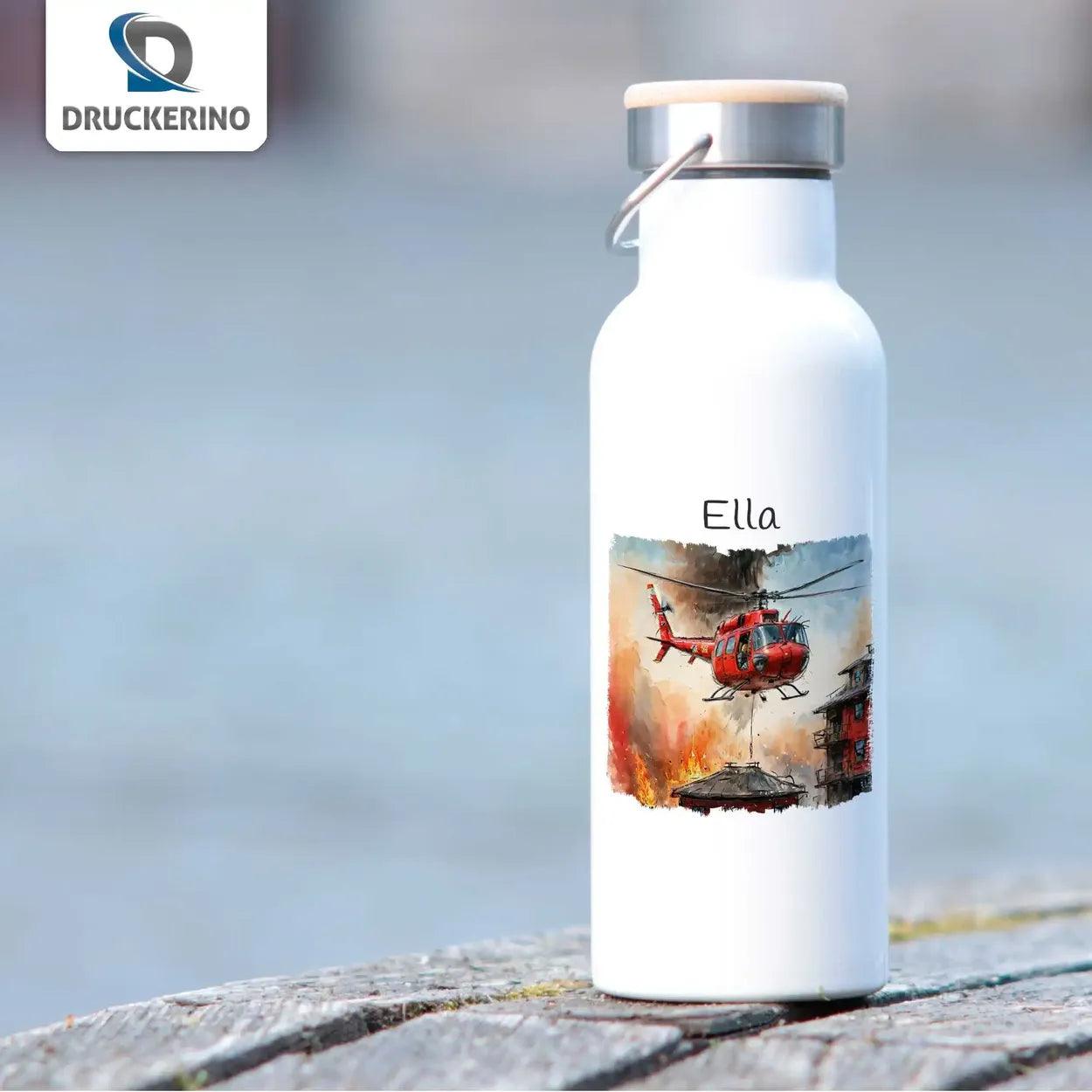 Kinder Trinkflasche Hubschrauber - Druckerino