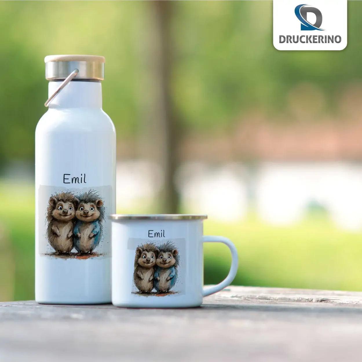 Kinder Trinkflasche Igel-Freundschaft - Druckerino