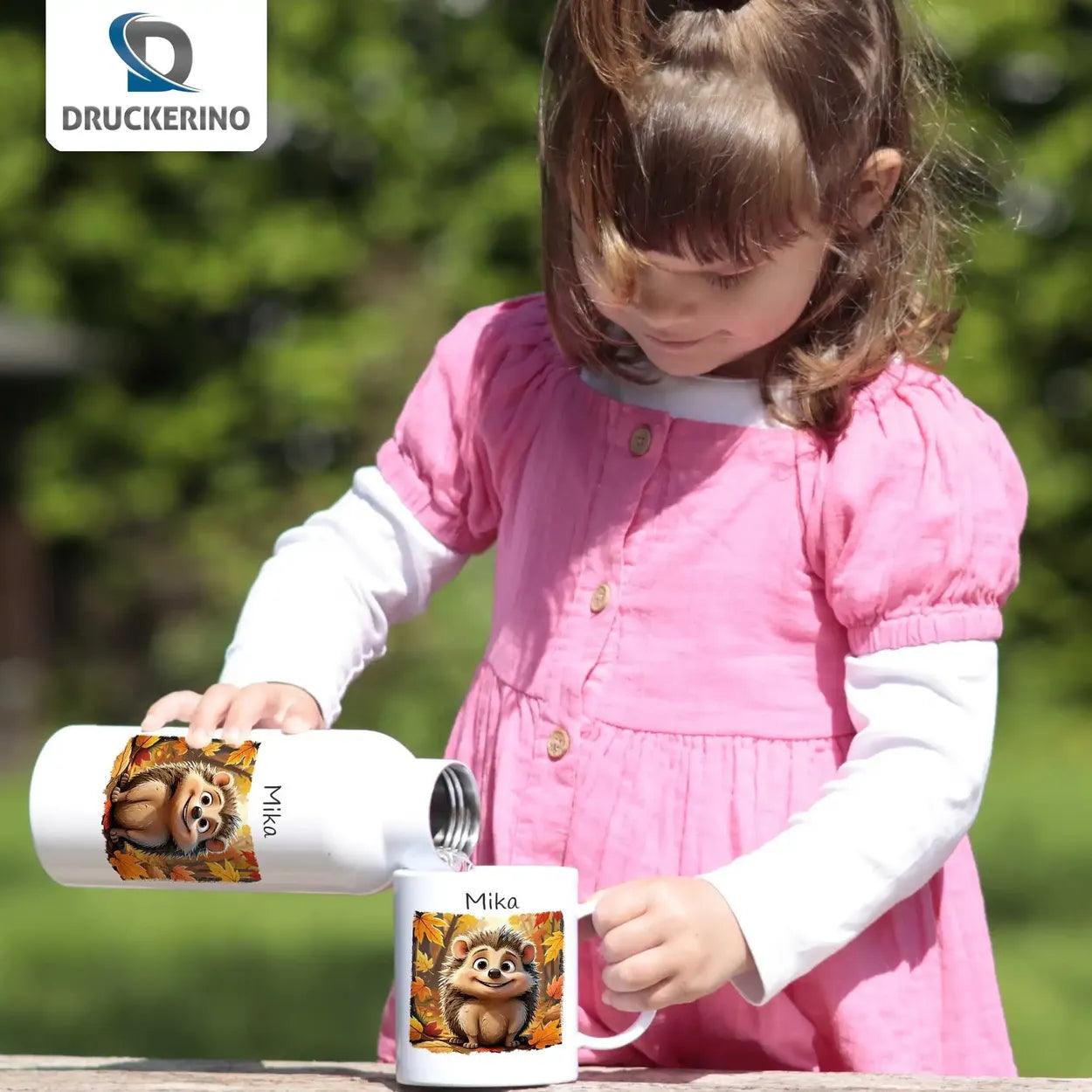 Kinder Trinkflasche Igel - Druckerino