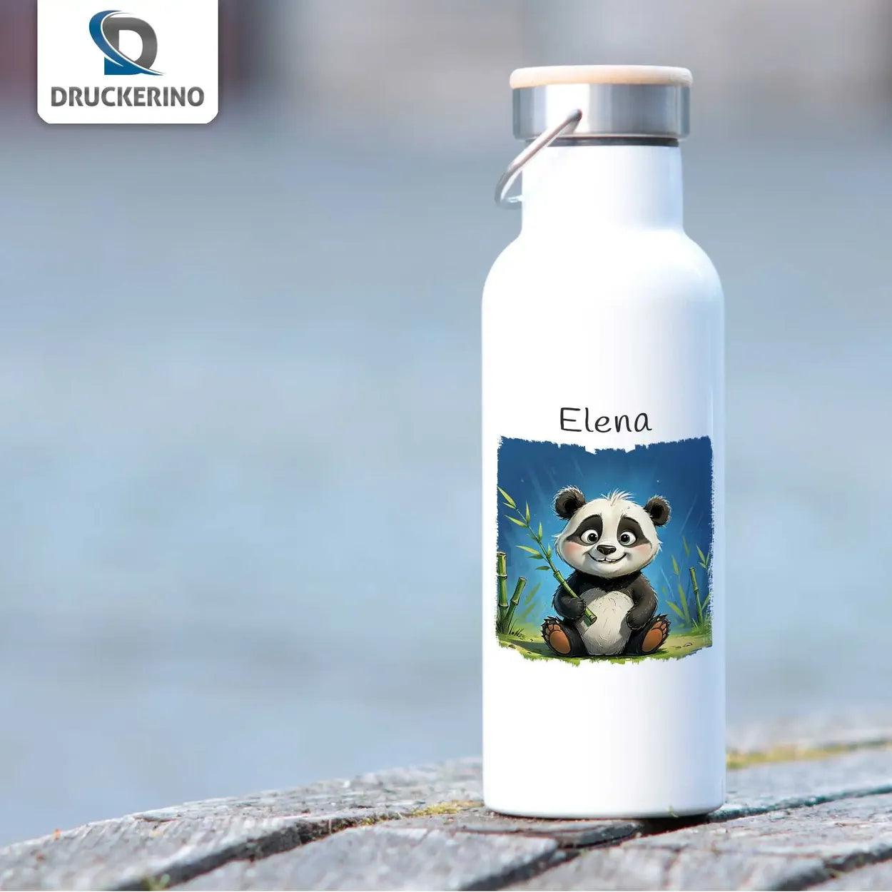 Kinder Trinkflasche Pandabär Abenteuer - Druckerino