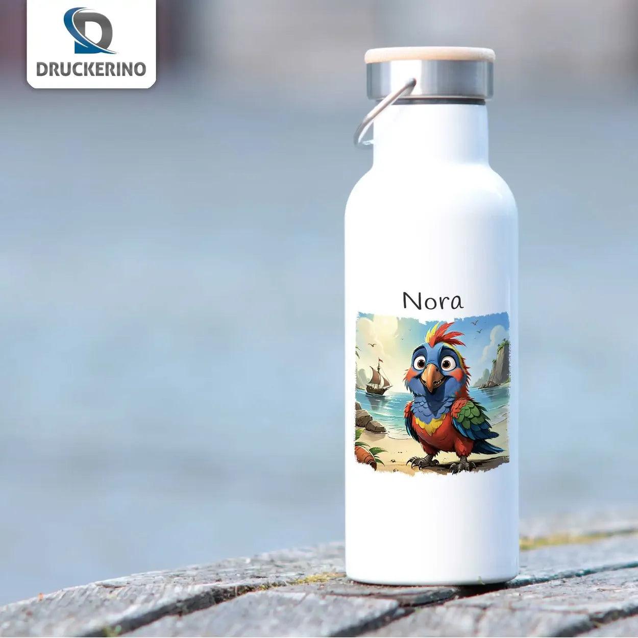 Kinder Trinkflasche Papagei - Druckerino