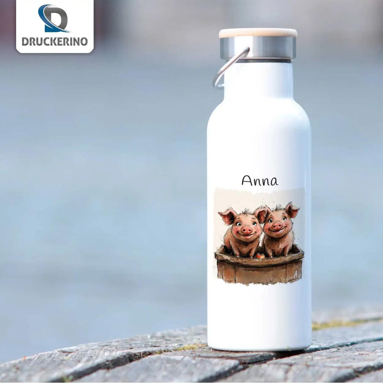 Kinder Trinkflasche Piggy Power - Druckerino