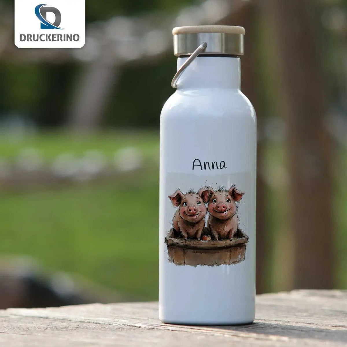 Kinder Trinkflasche Piggy Power - Druckerino