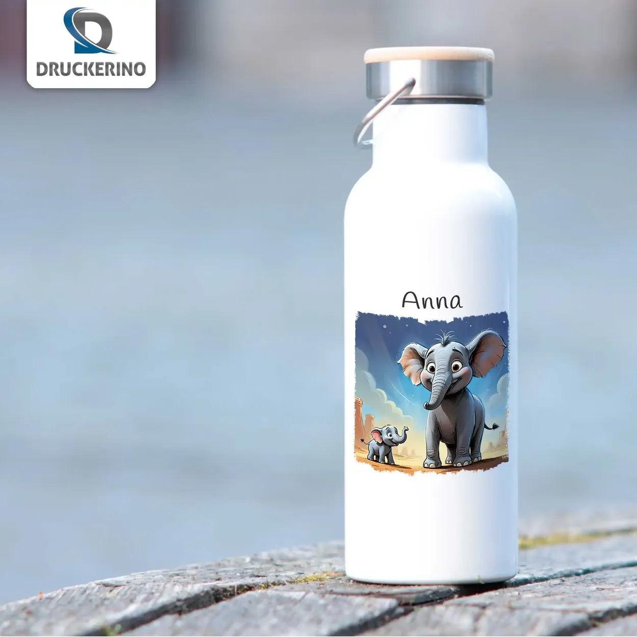 Kinder Trinkflasche Sanfte Elefanten - Druckerino