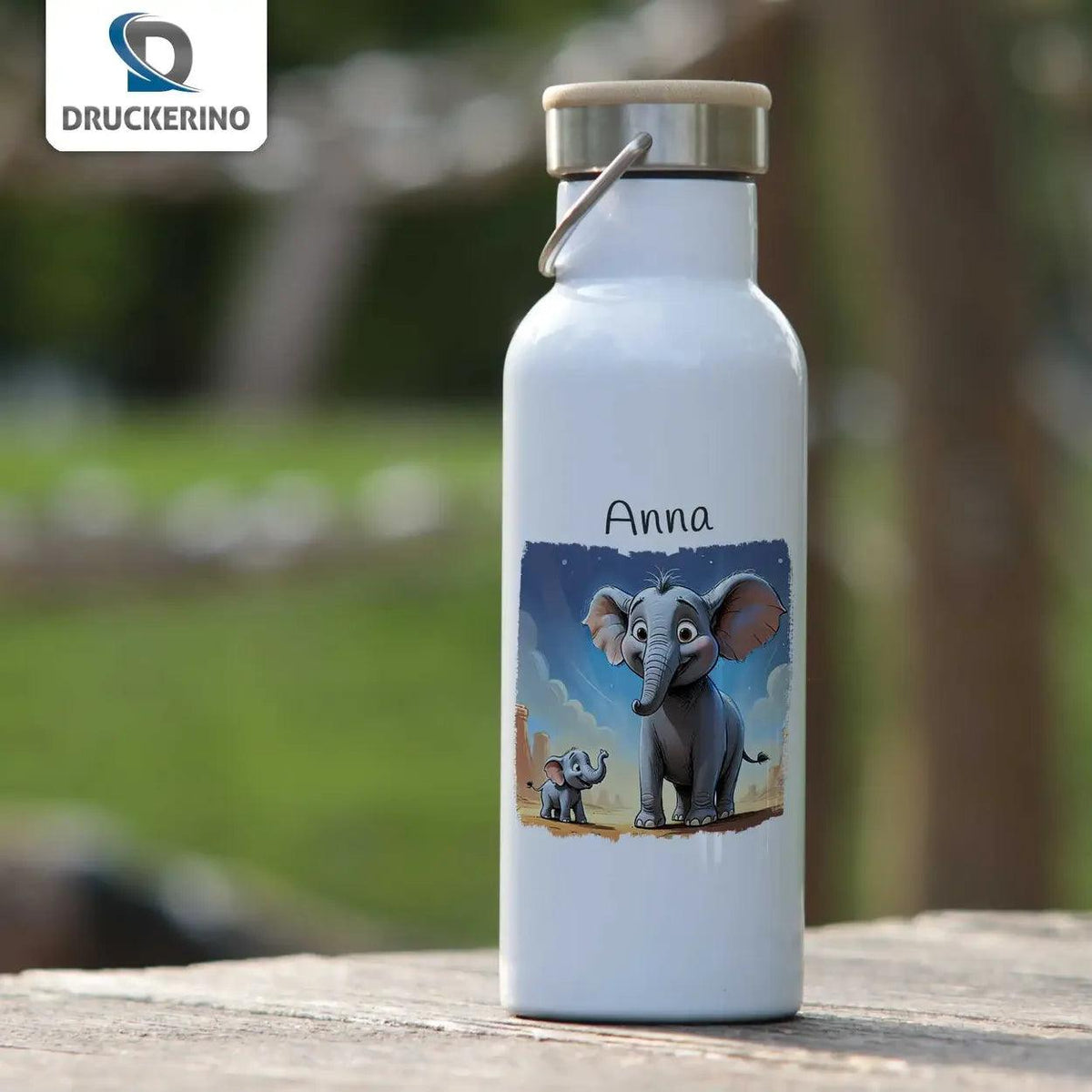 Kinder Trinkflasche Sanfte Elefanten - Druckerino