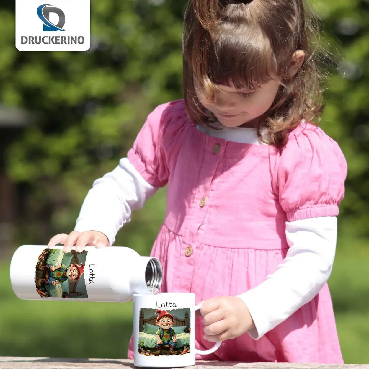 Kinder Trinkflasche Schlummerzwerg - Druckerino