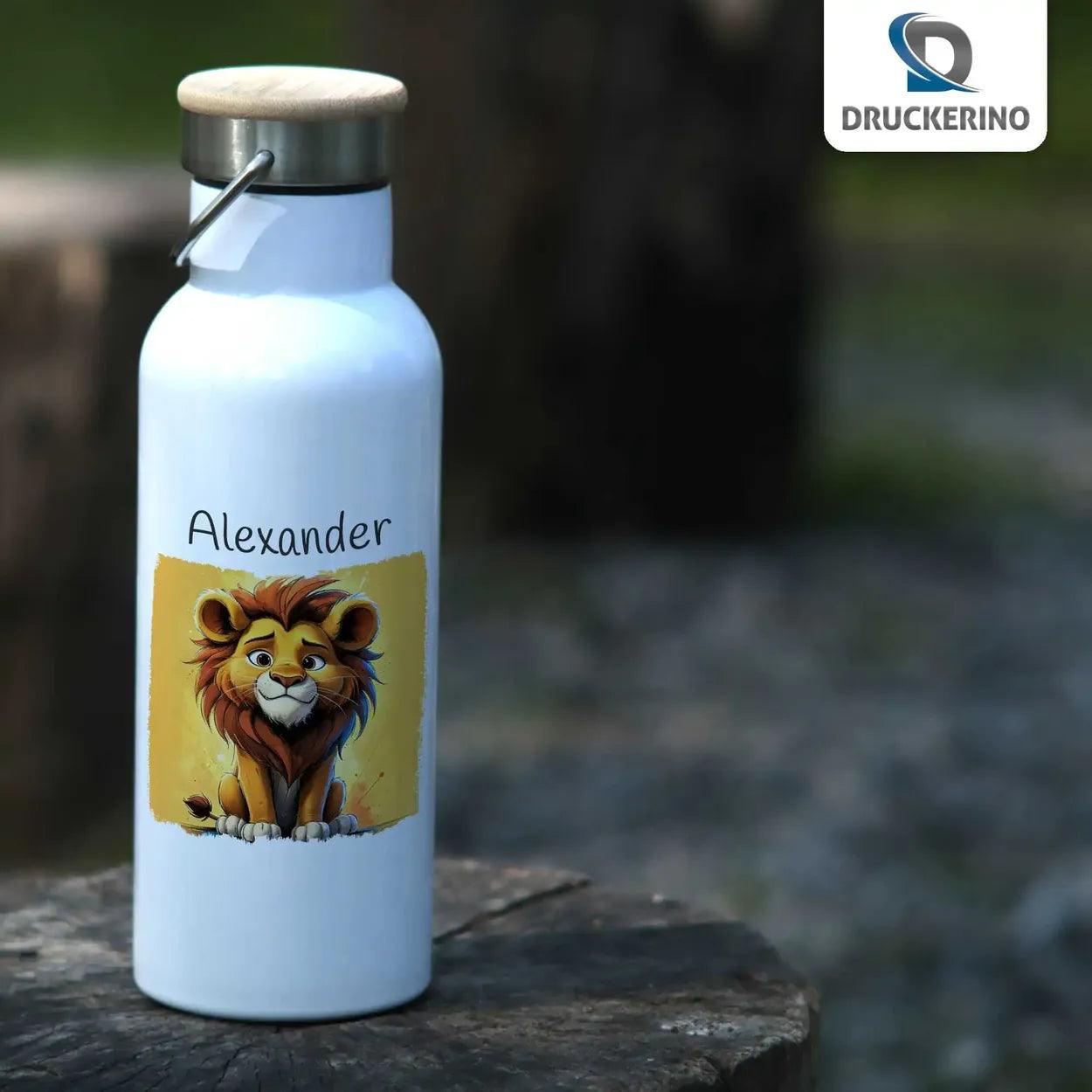 Kinder Trinkflasche Starker Löwe - Druckerino