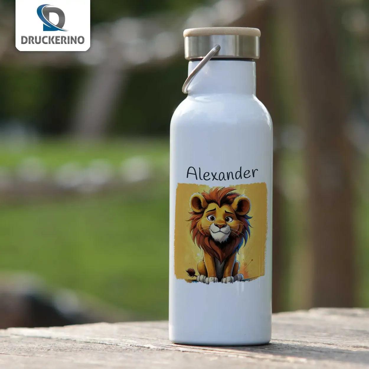 Kinder Trinkflasche Starker Löwe - Druckerino
