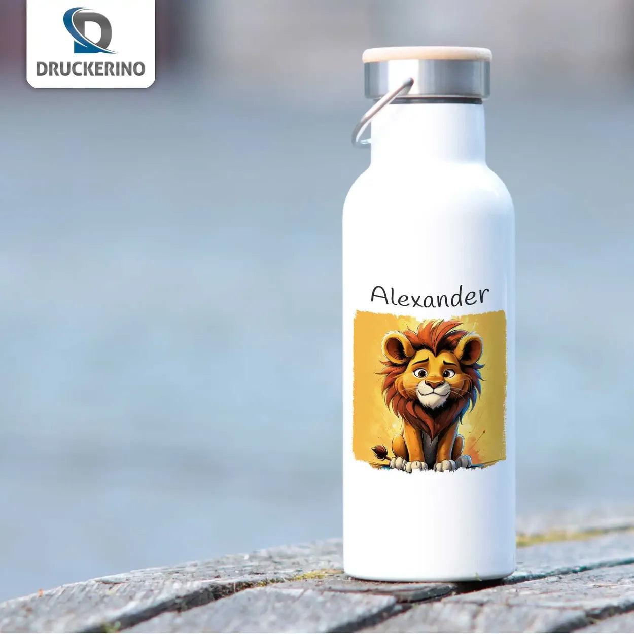 Kinder Trinkflasche Starker Löwe - Druckerino